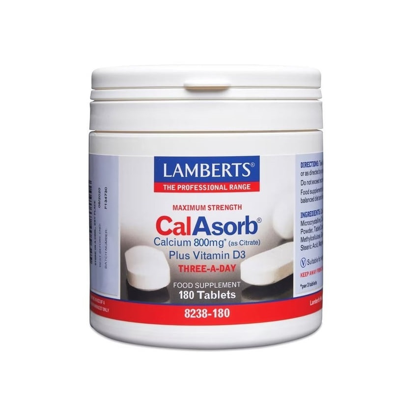 LAMBERTS - Calasorb Calcium 800mg plus Vitamin D3 - 180tabs